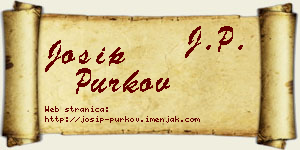 Josip Purkov vizit kartica